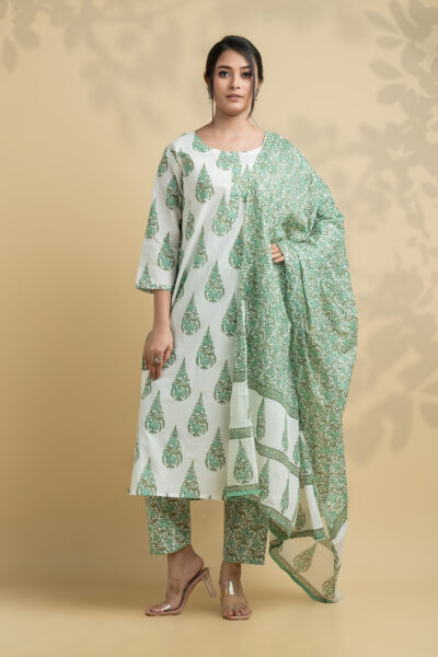 3PC COTTON KURTI SET