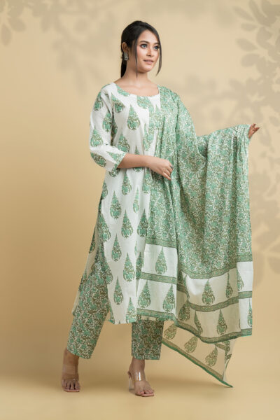 3PC COTTON KURTI SET